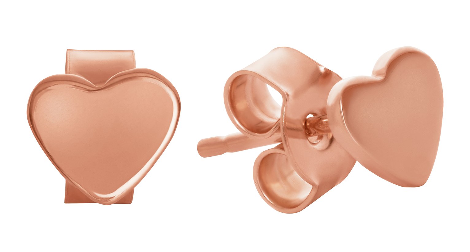 Revere 9ct Rose Gold Plated Heart Stud Earrings Review