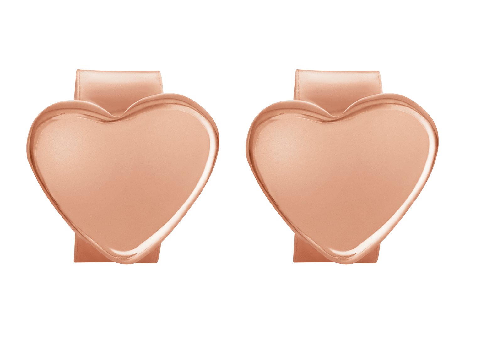 Revere 9ct Rose Gold Plated Heart Stud Earrings Review