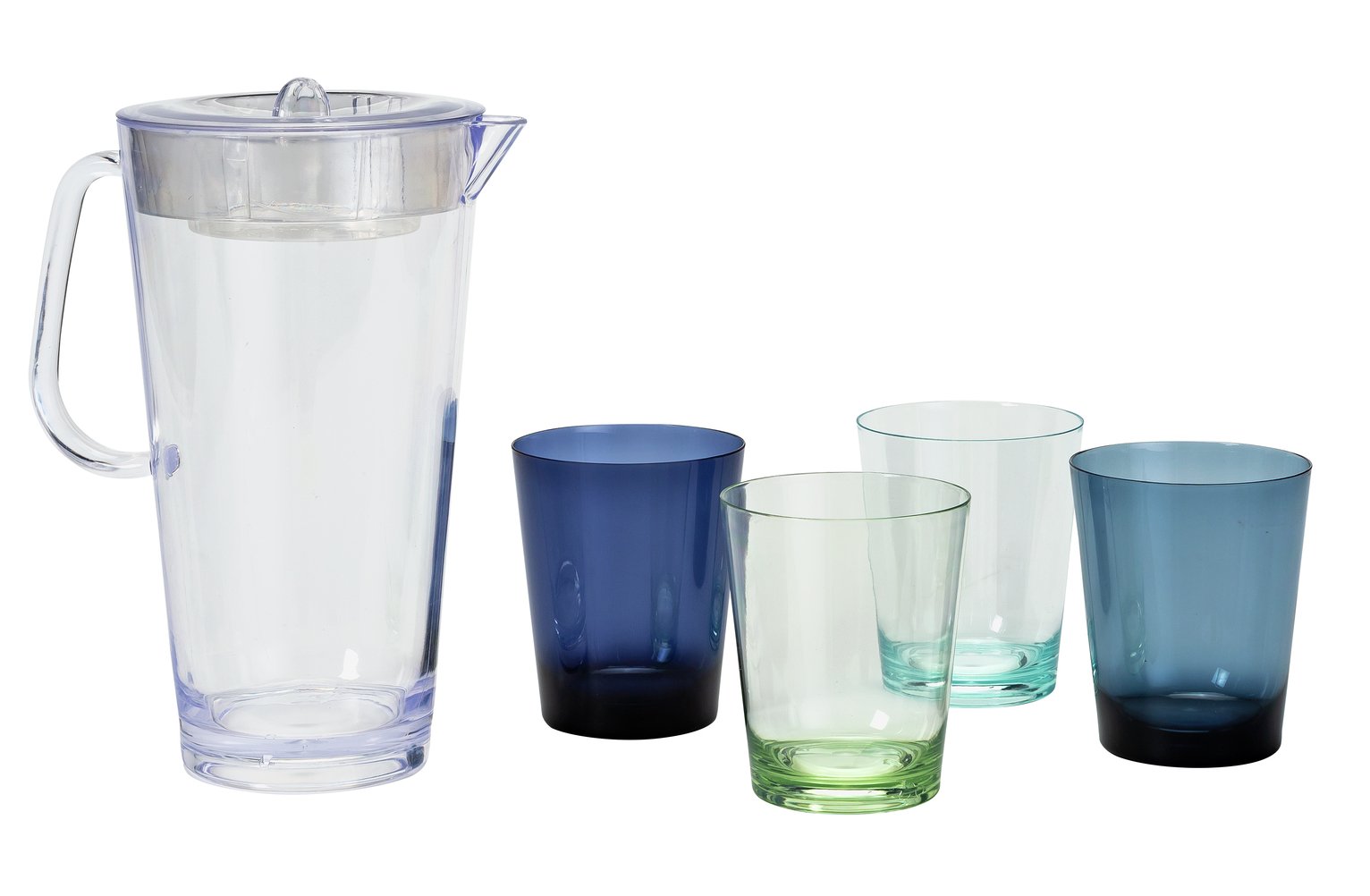 Argos Home Set of 4 Stacking Tumblers & Pitcher