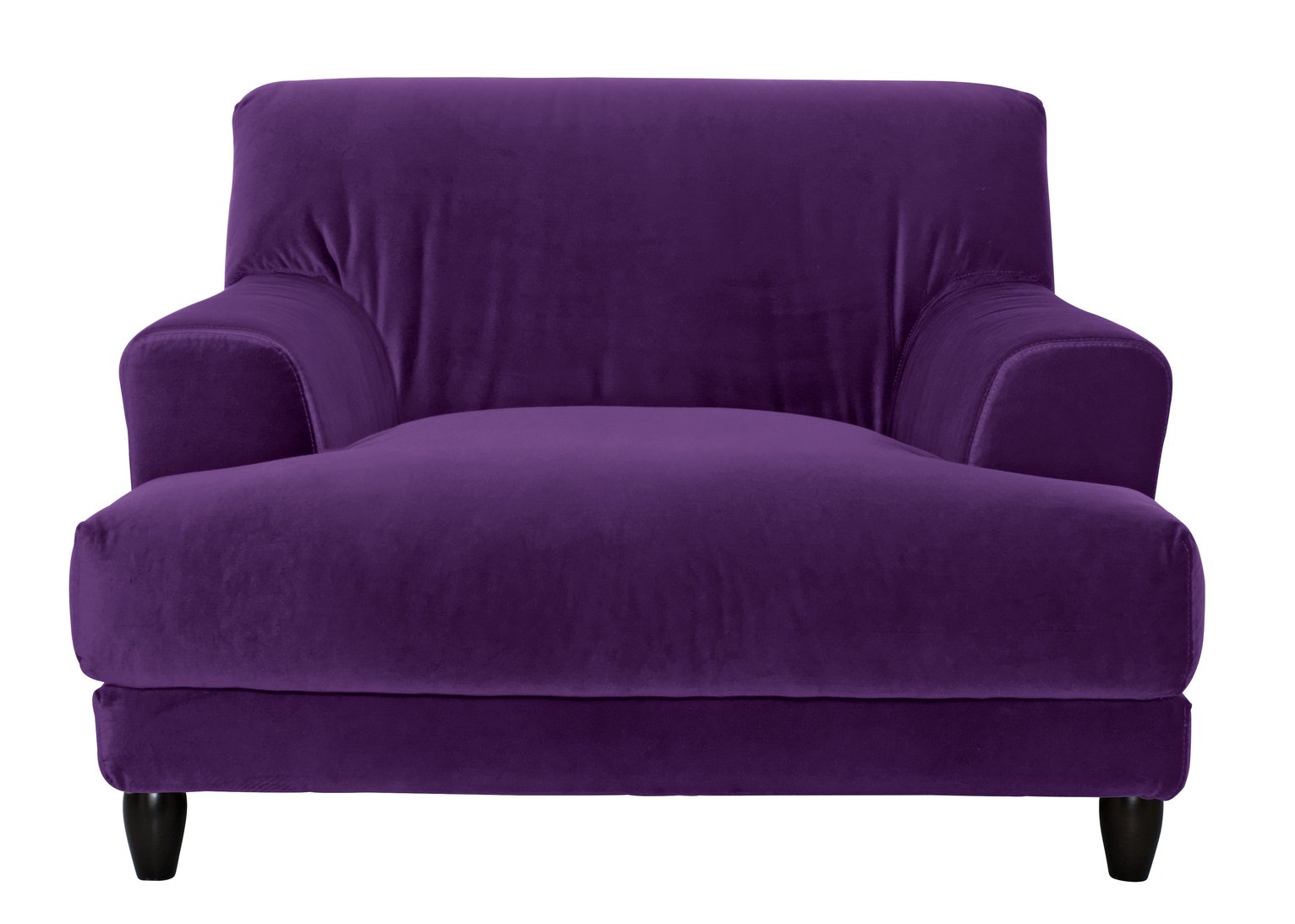 Habitat Askem Velvet Cuddle Chair - Purple