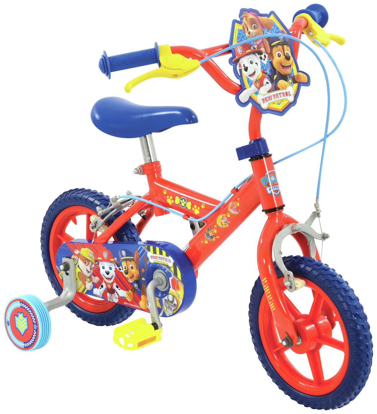 paw patrol bike with training wheels