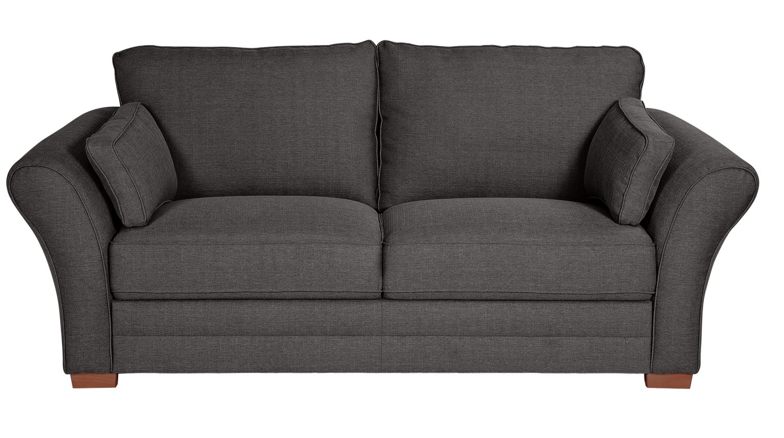 Argos Home Thornton 3 Seater Fabric Sofa - Charcoal