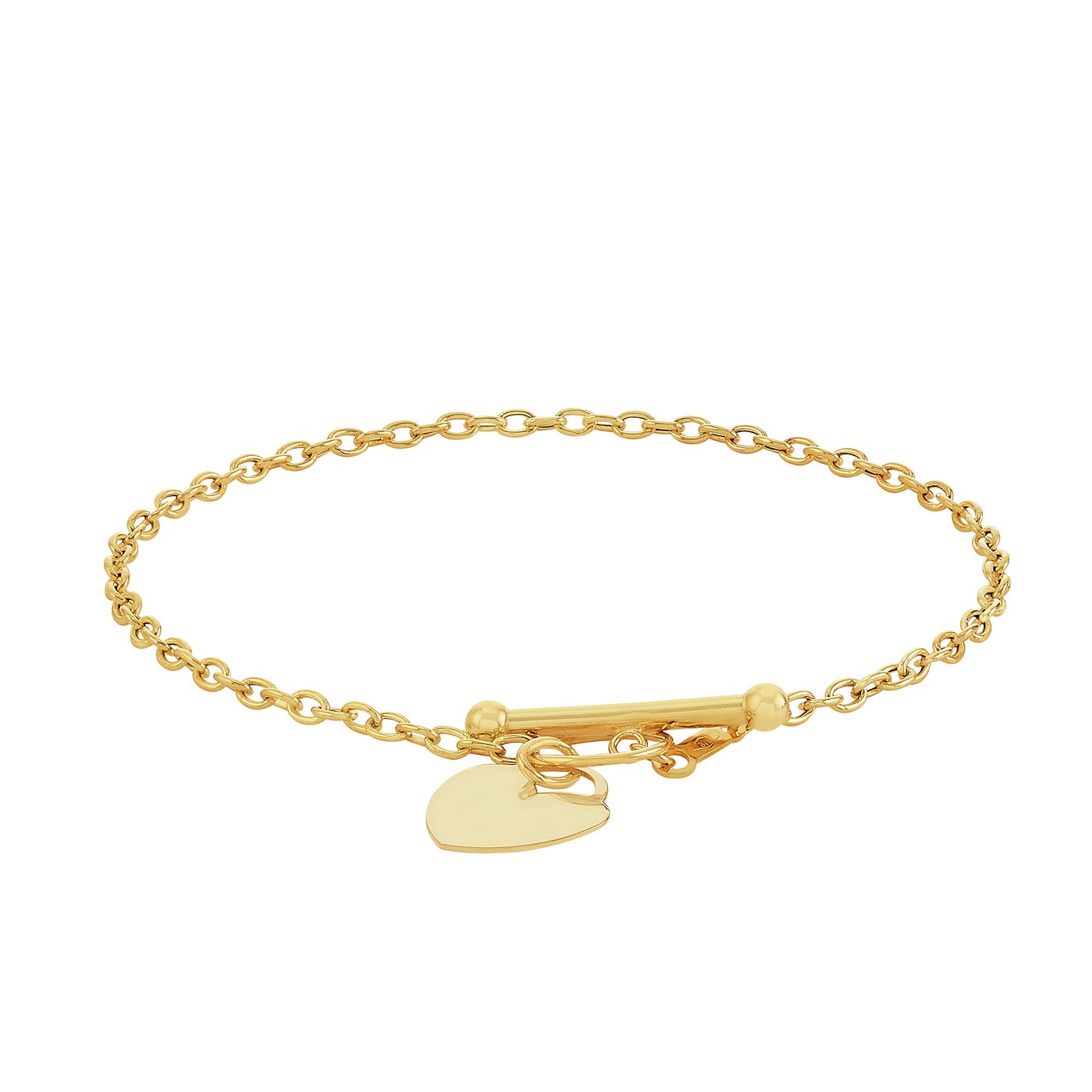 Revere 9ct Gold Mini Heart and T-Bar Bracelet Review