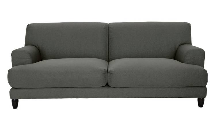 Habitat Askem 3 Seater Fabric Sofa - Charcoal