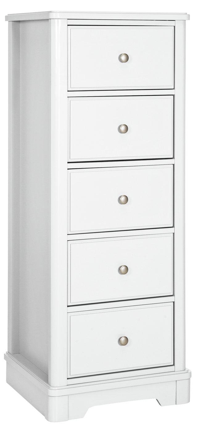 Argos Home Ashbourne 5 Drawer Tallboy - Soft White