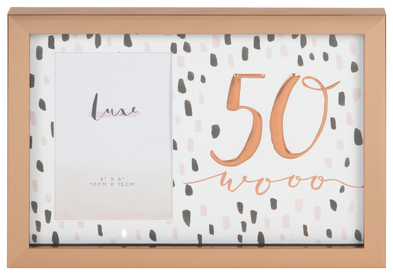Hotchpotch Luxe 50th Birthday Photo Frame - Rose Gold