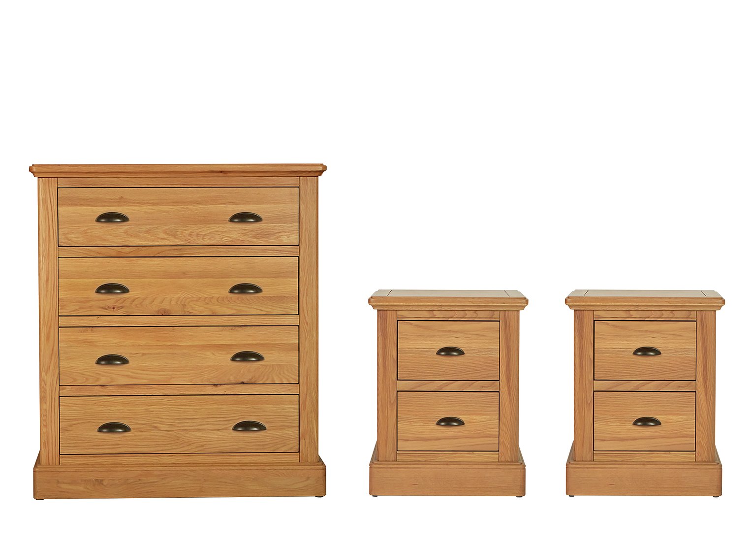 Argos Home Oakham 2 Bedside & 4 Drawer Set -Oak & Oak Veneer