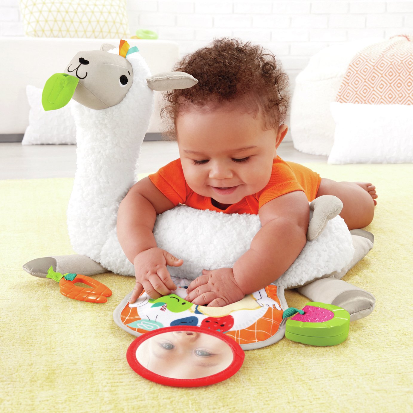 Fisher-Price Grow-with-Me Tummy Time Llama Baby Gym