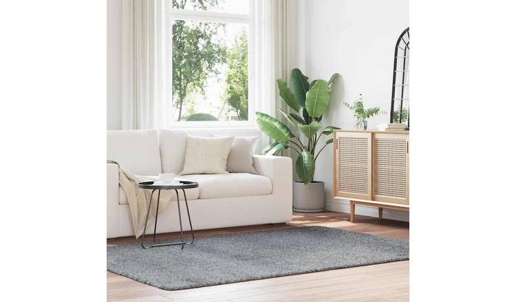 Walplus Navarra Polyester Rug - Light Grey - 160 x 230cm