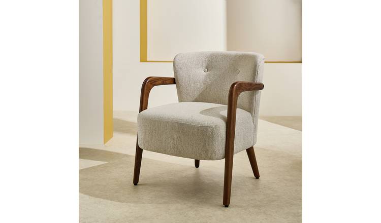 Habitat Yanni II Woven Fabric Accent Chair - Natural