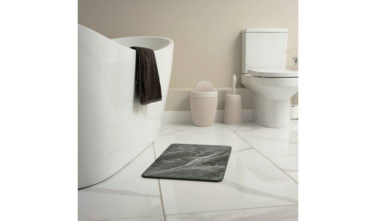 Addis Diatomite Anti Bacterial Marble Bath Mat - Grey