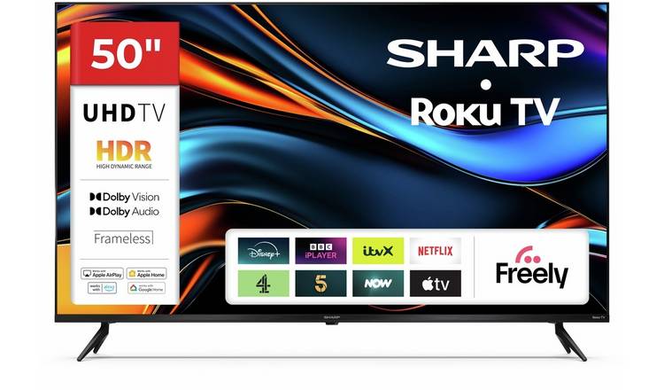 Sharp 50 Inch 4T-C50JJ4425KB 4K UHD LED Freely TV