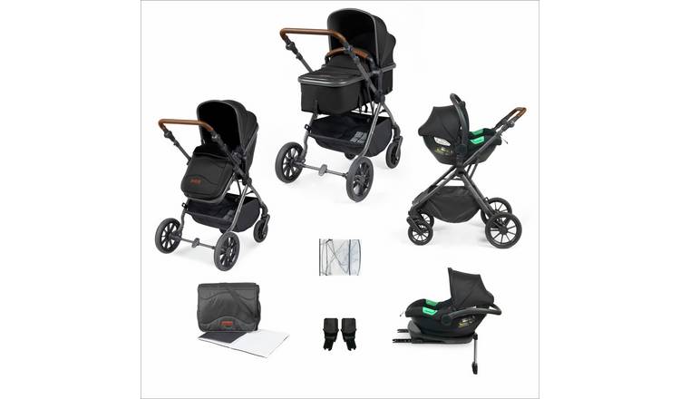 Ickle Bubba Cosmo Cirrus ISOFIX Travel System - Black Tan