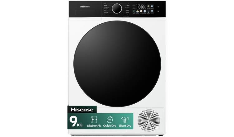 Hisense KitchenFit DH3I902UWDC 9KG Heat Pump Tumble Dryer - White