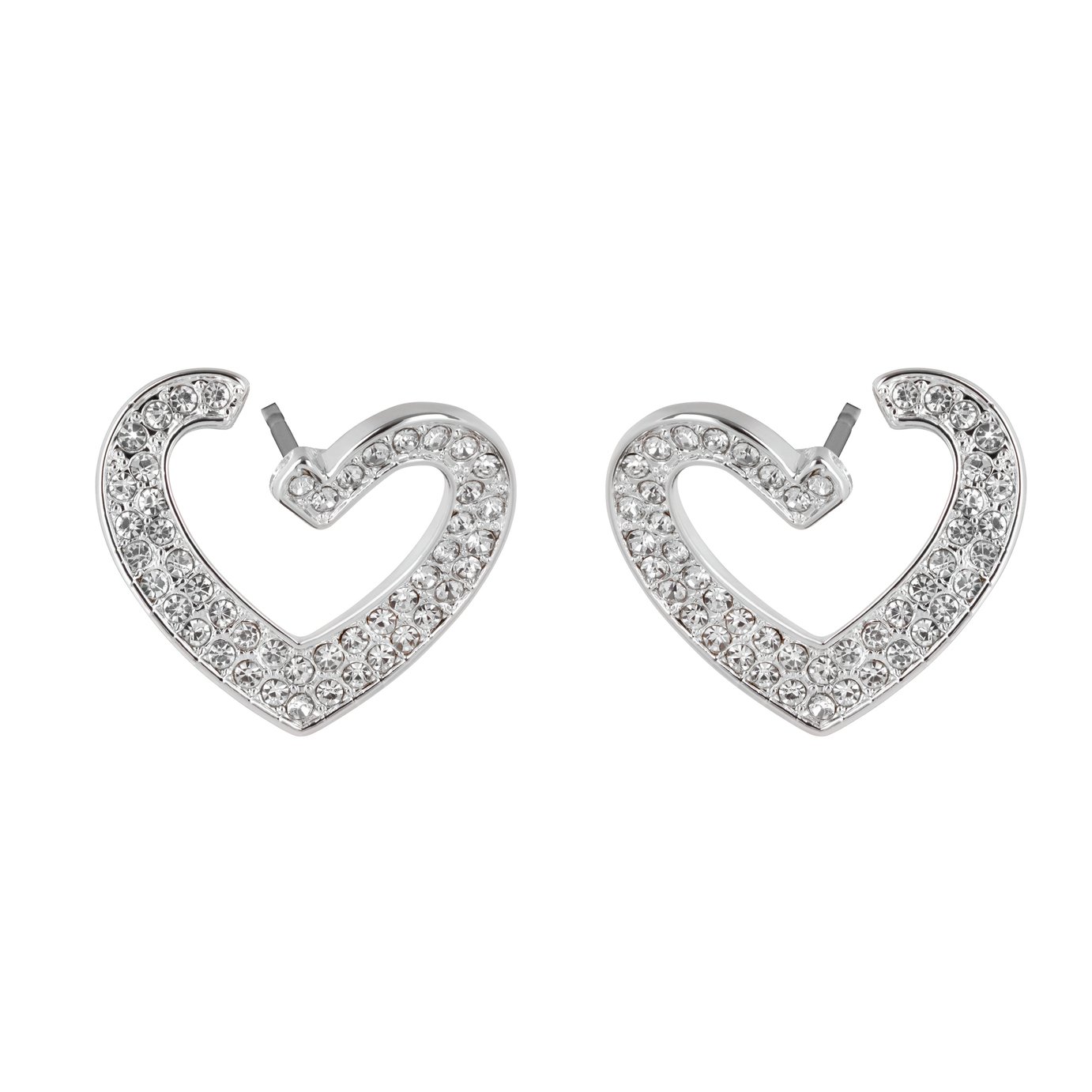 Lipsy Silver Colour Pave Heart Stud Earrings Review