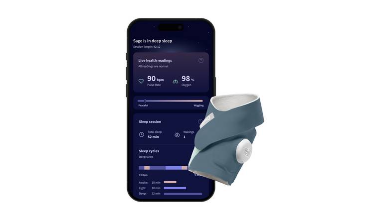 Owlet Dream Sock Smart Baby Monitor - Blue