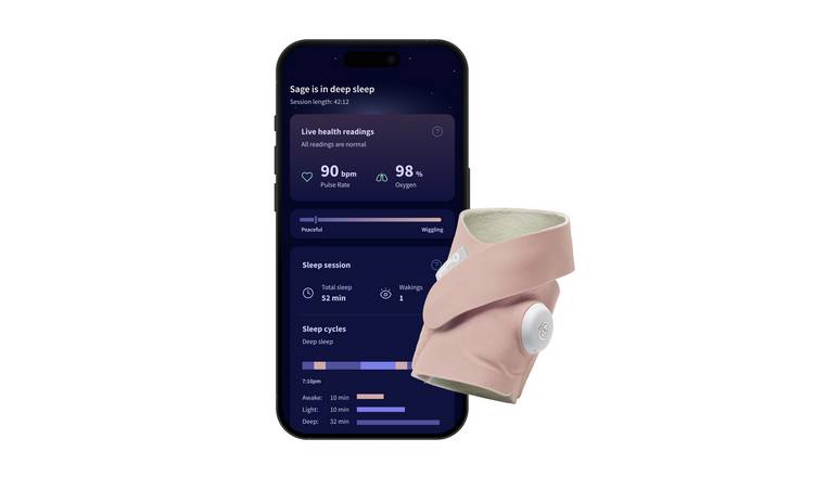 Owlet Dream Sock Smart Baby Monitor - Pink