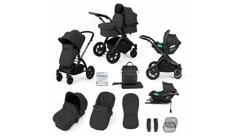 Ickle Bubba Stomp Luxe Travel System - Cirrus Black & Charcoal Black