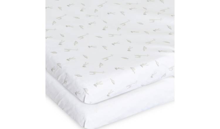 Chicco Next2me Crib Fitted Sheet 2 Pack - Cloud