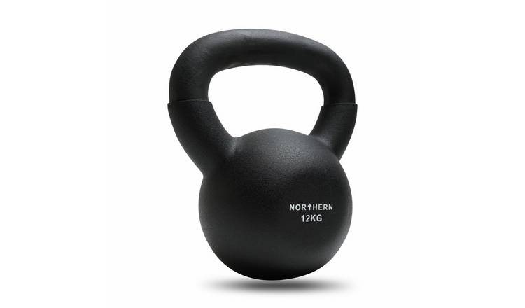 Northern 12kg Neoprene Cast Iron Kettlebell - Black