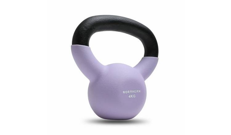 Northern 4kg Neoprene Cast Iron Kettlebell - Soft Lavender