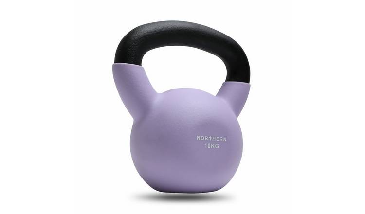 Northern 10kg Neoprene Cast Iron Kettlebell - Soft Lavender