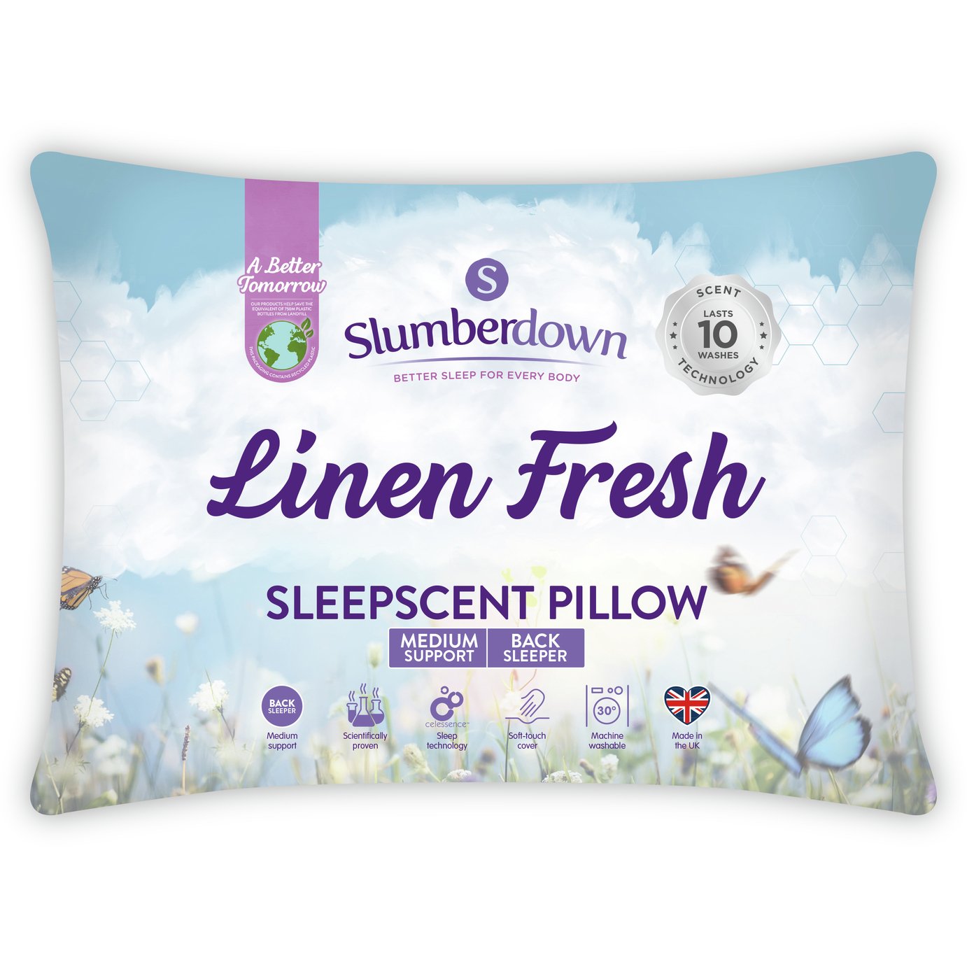 Slumberdown SleepScent Medium Support Pillow