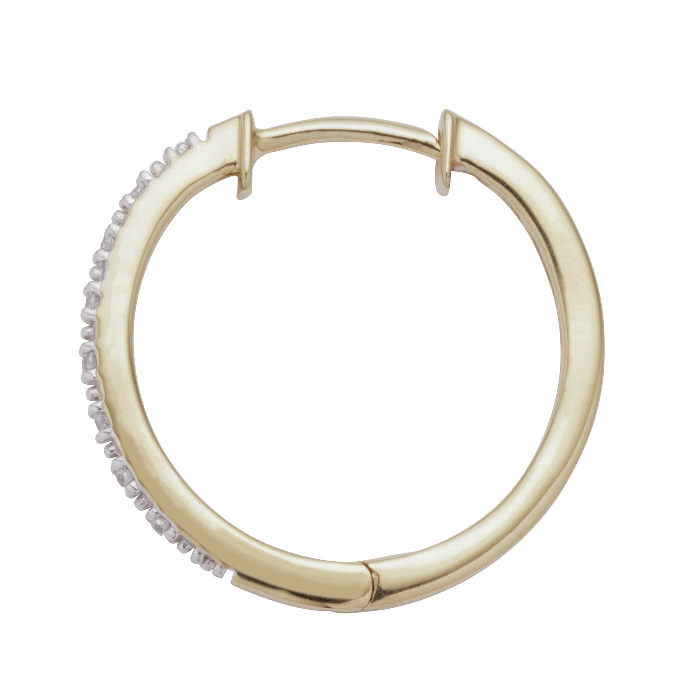 Revere 9ct Gold 0.03ct tw Diamond Hoop Earrings Review