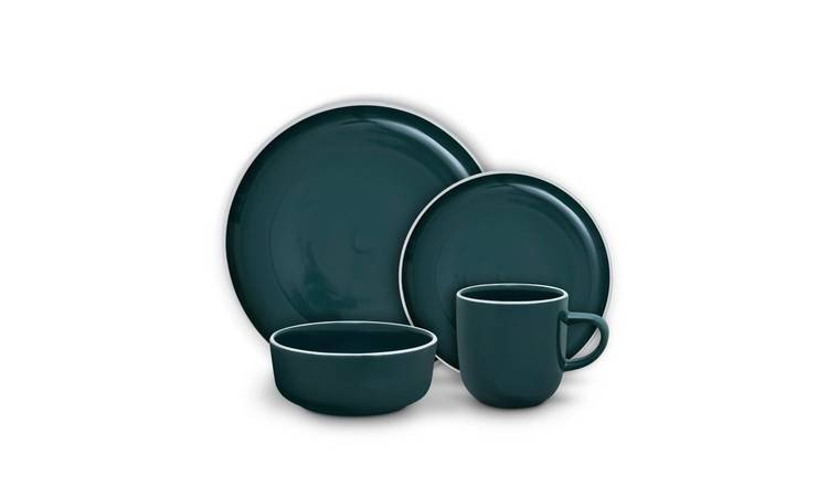 Barbary & Oak Nattura 16 Piece Stoneware Dinner Set - Blue