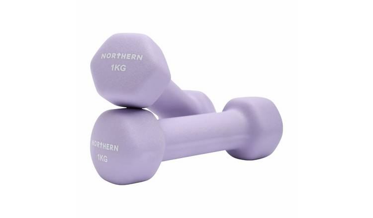 Northern Neoprene Hex Dumbbells Lavender - 2 x 1kg