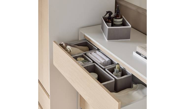 Argos Home Pack of 6 Drawer Organisers - Grey