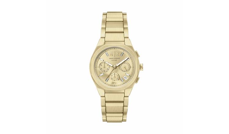 Armani Exchange Sync Chronograph Gold Tone Stainless Steel Watch