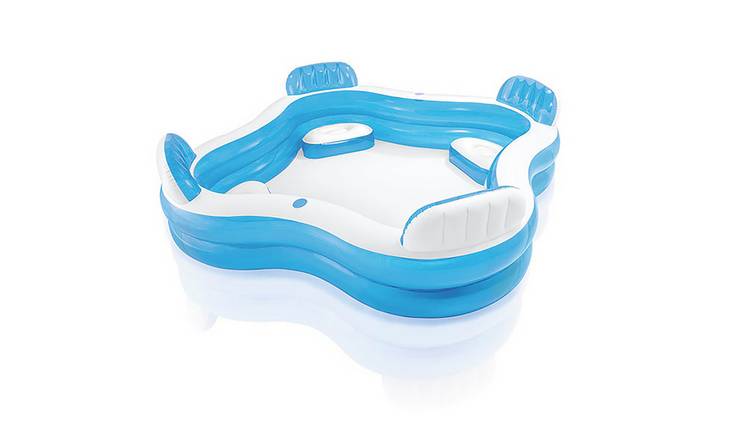 Intex 7.5ft Large Family Lounge Garden Paddling Pool - 990L