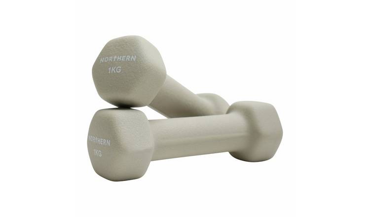Northern Neoprene Hex Dumbbells Natural - 2 x 1kg