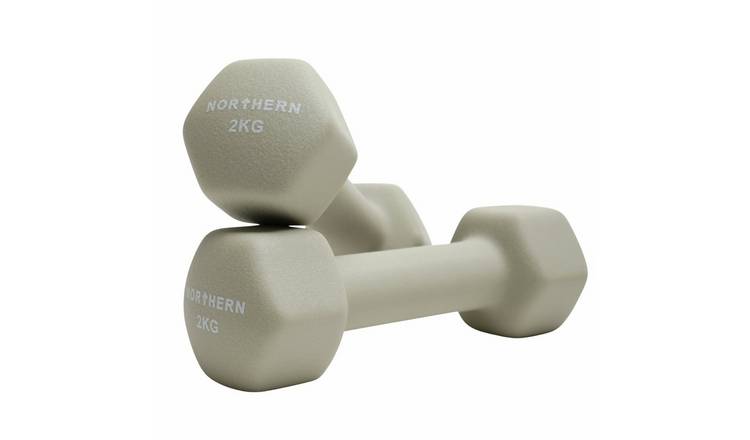 Northern Neoprene Hex Dumbbells Natural - 2 x 2kg