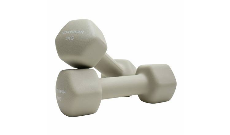 Northern Neoprene Hex Dumbbells Natural - 2 x 3kg