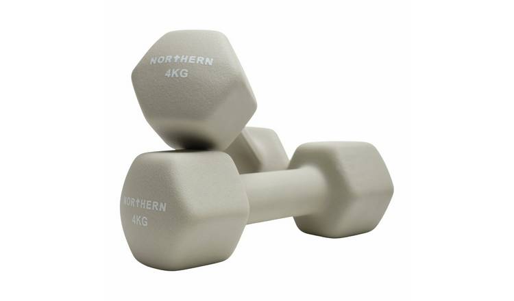 Northern Neoprene Hex Dumbbells Natural - 2 x 4kg