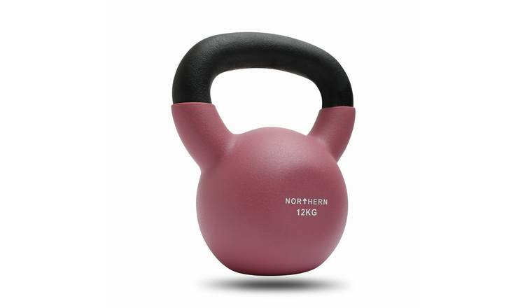 Northern 12kg Neoprene Cast Iron Kettlebell - Dusk Pink