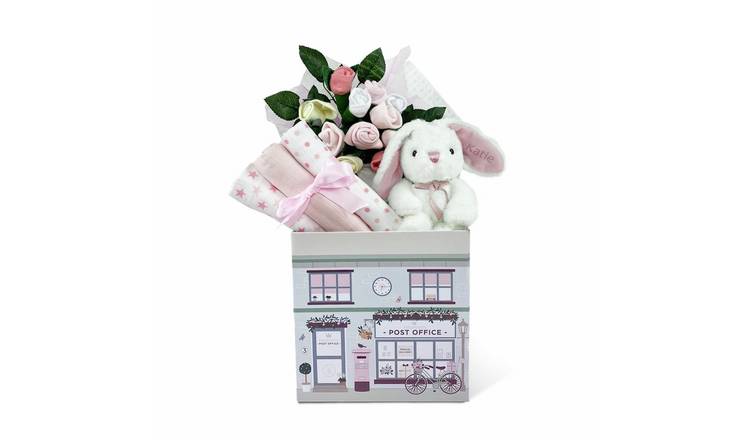Babyblooms Personalised Little Pink Bunny And Baby Clothes Gift Hamper