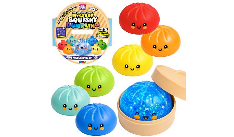 Crazy Fun Viral Squishy Dumpling Blue Holographic Edition