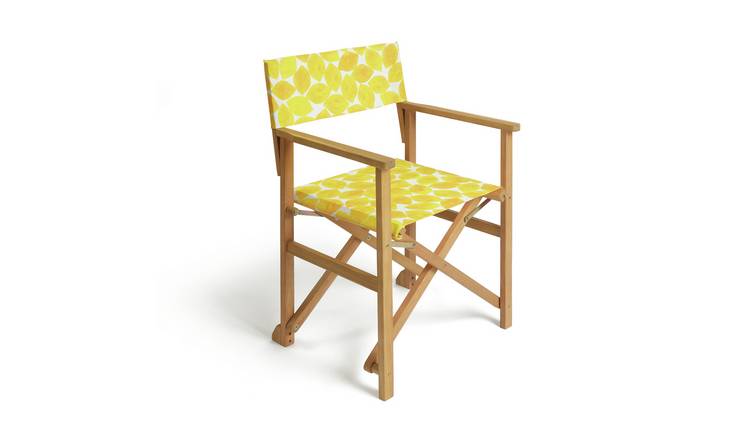 Buy Habitat Wooden Director Chair - Lemons | Garden chairs and sun