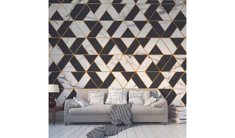 Origin Murals Marble Textured Geometric Wall Mural