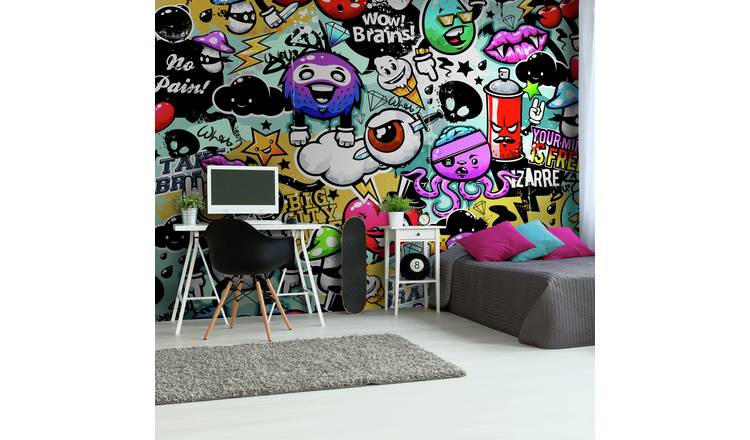 Origin Murals Graffiti Monster Multicolour Wall Mural