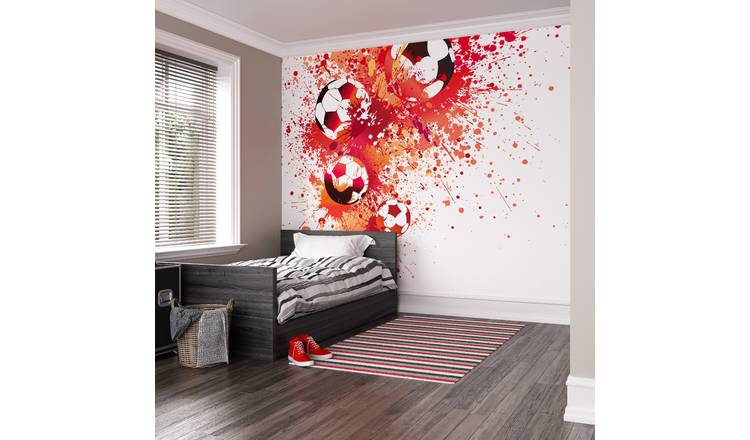 Origin Murals Football Splash Red Wall Mural