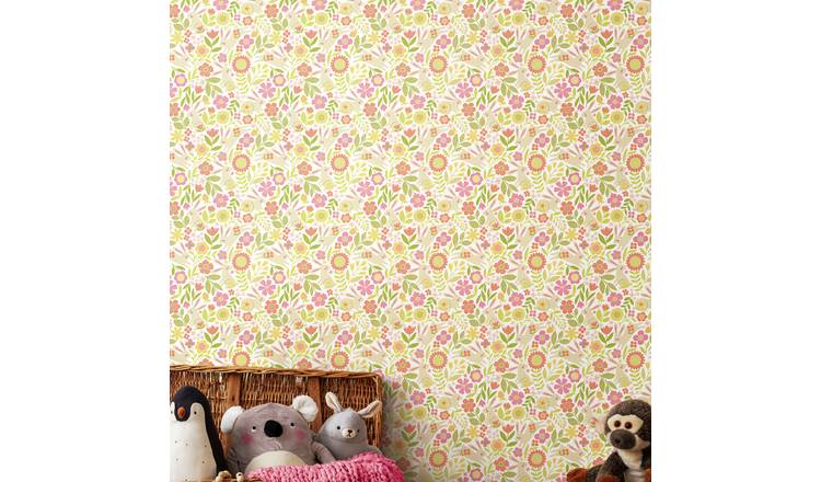 Hoopla Walls Bouncing Bunnies Dolly Mix Wallpaper