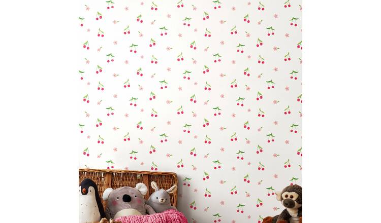 Hoopla Walls Cheery Cherries Rouge Ice Wallpaper
