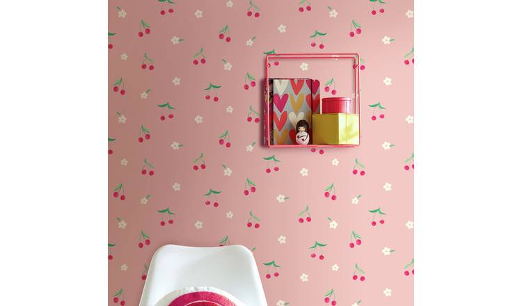 Hoopla Walls Cheery Cherries Watermelon Wallpaper