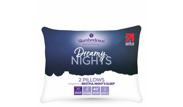Slumberdown Dreamy Nights Medium Pillow - 2 Pack
