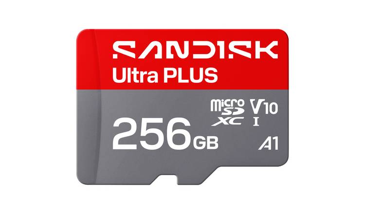 SanDisk Ultra PLUS 200MB/s microSDXC UHS-I Memory Card with Adaptor - 256GB