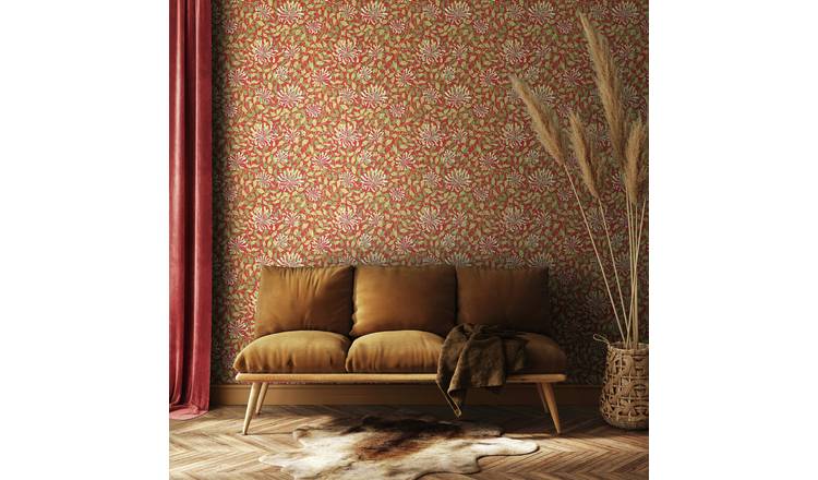 Hoopla Walls Honeysuckle Terracotta Wallpaper